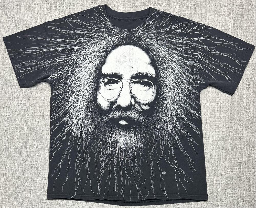 Vintage Jerry Garcia Shirt Mens L AOP Big Face Winterland 1993 Psychedelic 90s